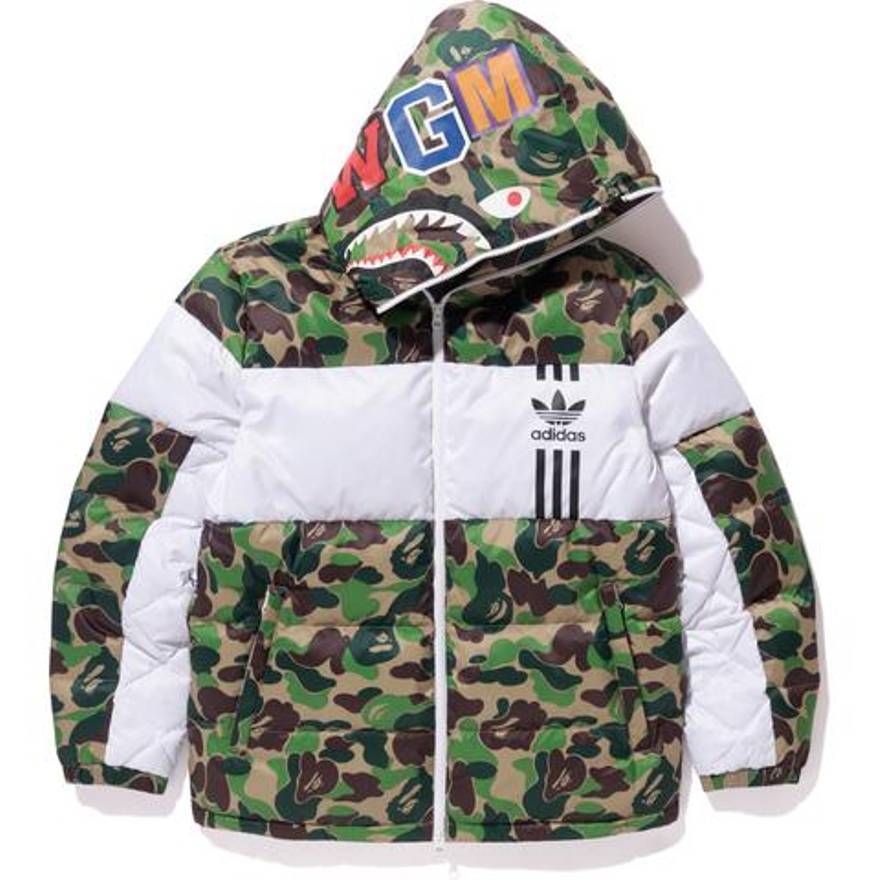 A Bathing Ape Camouflage Camo Hoodie Puffer Jacket [ PREMIUM MATERIALS ]