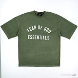 ESSENTIALS Jersey Crewneck Olive Tee - Photo 1