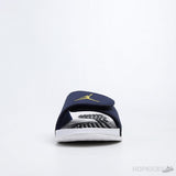Air Jordan Hydro V Retro Obsidian Navy Blue White Slides - Photo 5