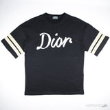 Dior Black &amp; Silver 47 Logo T-Shirt - Photo 1