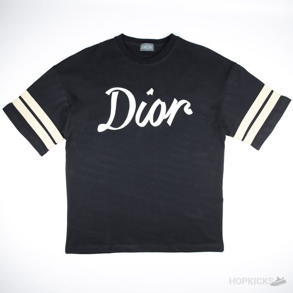 Dior Black &amp; Silver 47 Logo T-Shirt