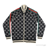 Gucci Webbing Trimmed Cotton Track Jacket - Photo 1
