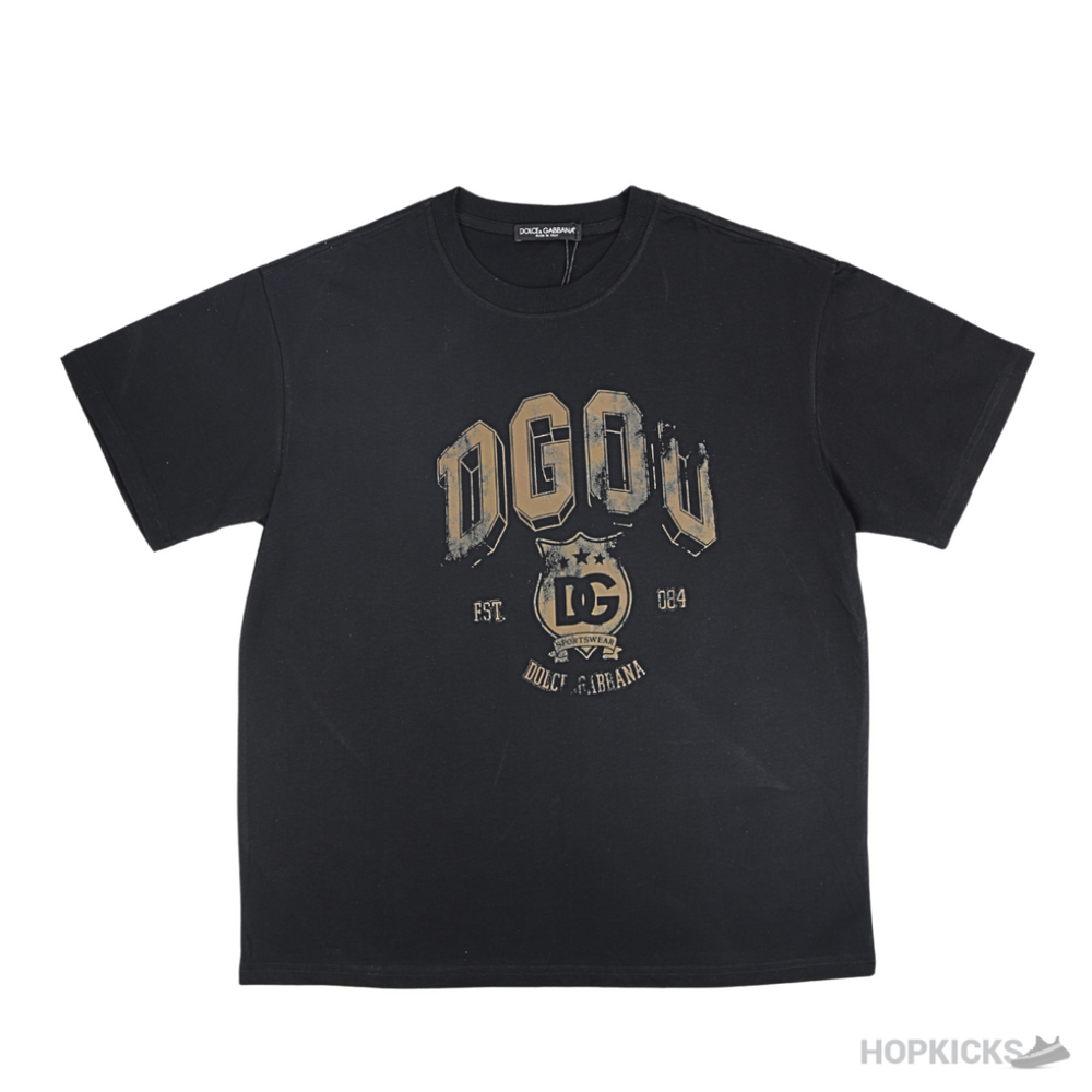 Dolce & Gabbana Logo Patch Black T-Shirt (Imported Premium Finish)