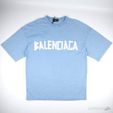 Balenciaga Tape Type Blue T-shirt - Photo 1
