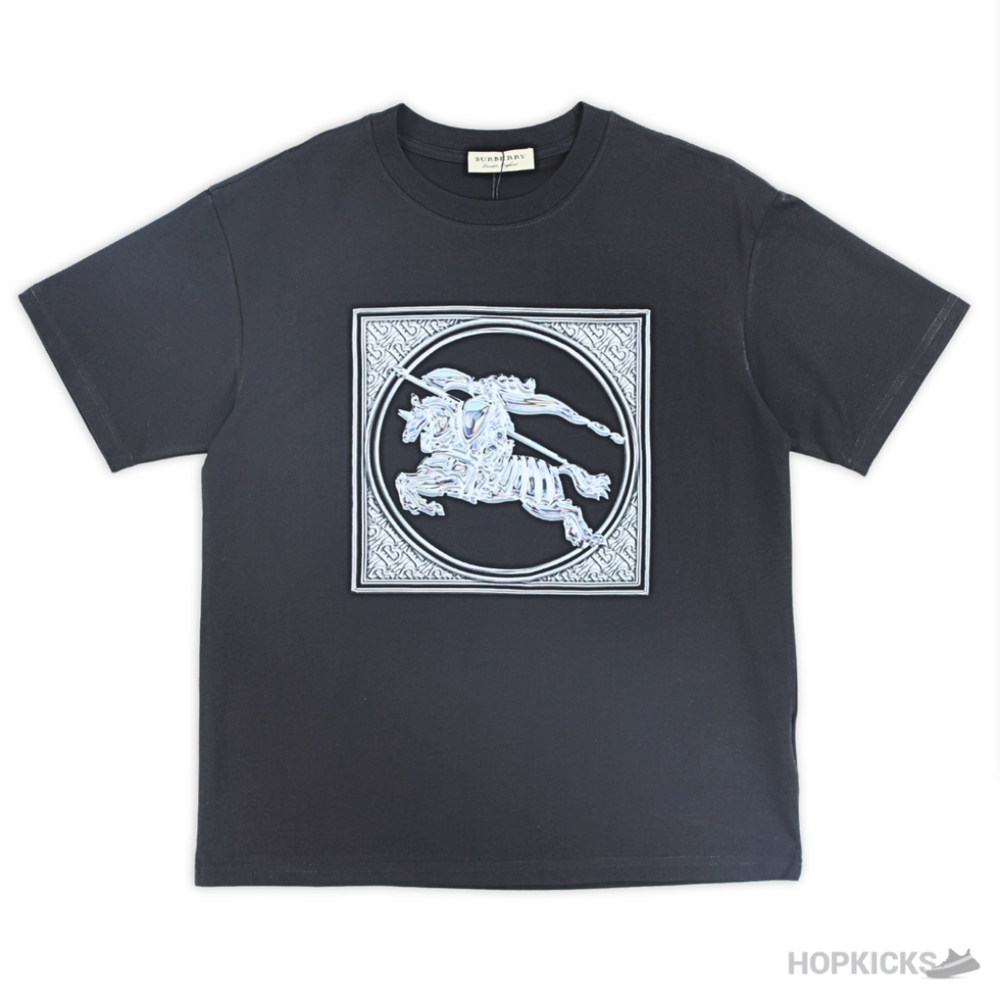Burberry Square Horsery Printed Black T-Shirt (Imported Premium Finish)