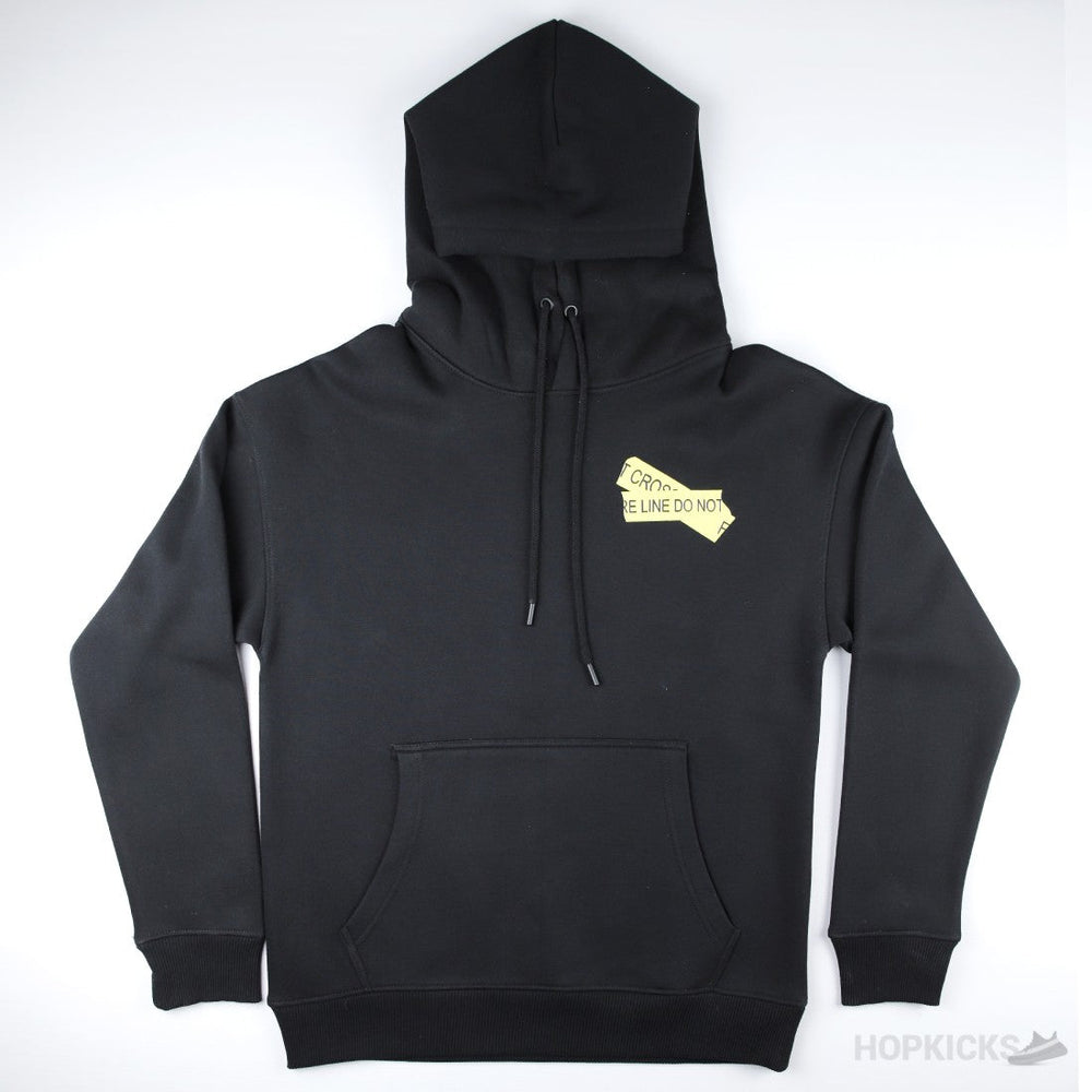 OFF-WHITE Fire Tape Hoodie Black