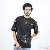 OFF-WHITE X Marais Splatter Print Black T-Shirt - Photo 3