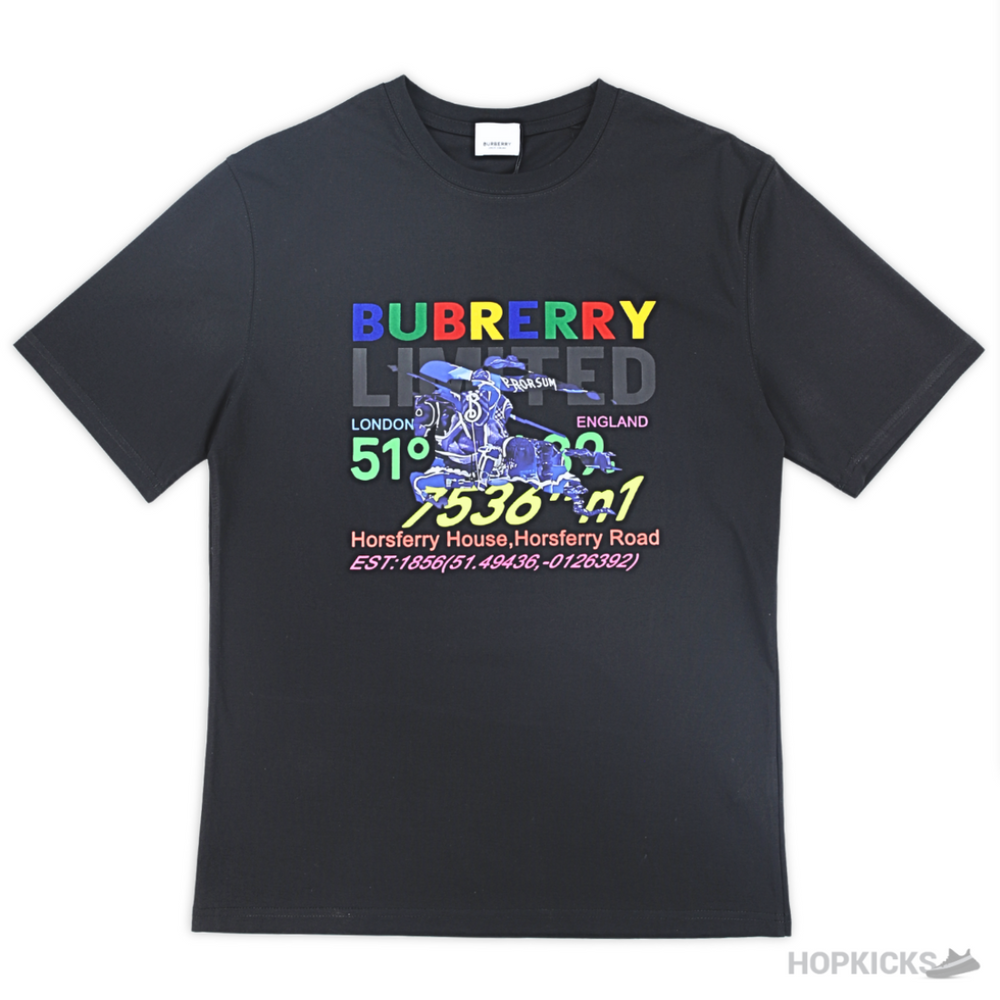 Burberry Horsery Printer Black T-Shirt (Imported Premium Finish)