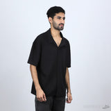 Off-White Textured Black Safari Shirt (Economy Batch) - Photo 2
