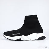 Bale*ciaga Speed 2.0 Graffiti Recycled Knit Black White - Photo 1