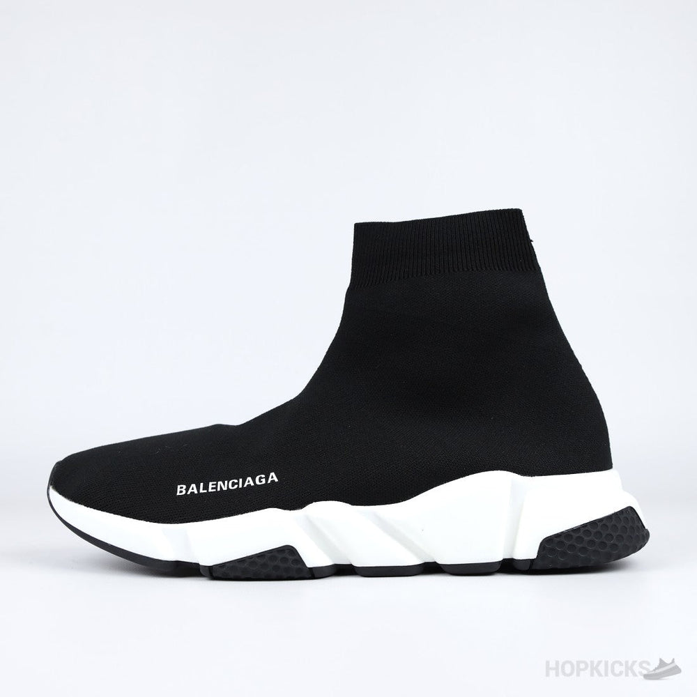 Bale*ciaga Speed 2.0 Graffiti Recycled Knit Black White