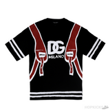 D&G Cotton Backpack Print Black T-Shirt - Photo 1