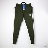 Adidas Pants Olive White Stripe Track Joggers - Photo 1