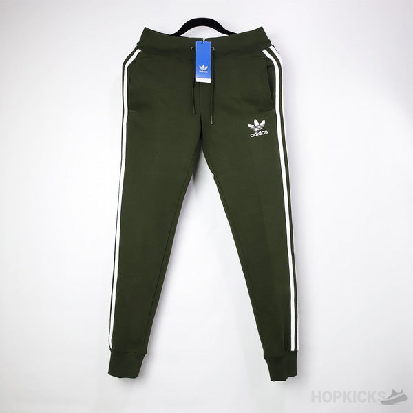 ADI Pants Olive White Stripe Track Joggers
