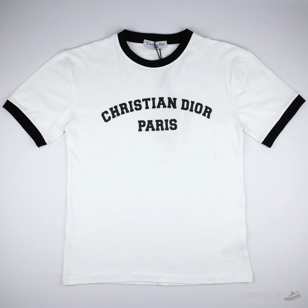 CD White and Black Cotton and Linen Shirt