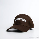 Bale*ciaga White Logo Brown Cap - Photo 1