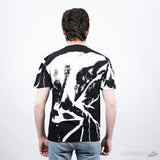 Celine Homme Tie-Dyed Logo Print T-Shirt - Photo 9