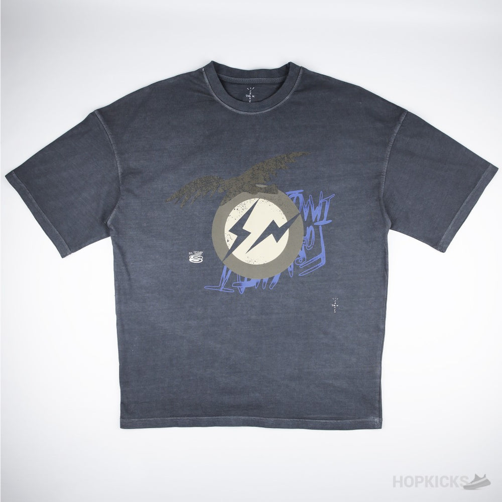 Travis Scott Cactus Jack For Fragment Create T-shirt Washed Black