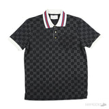GG Stretch Black Cotton Polo Shirt (Dot Perfect) - Photo 1