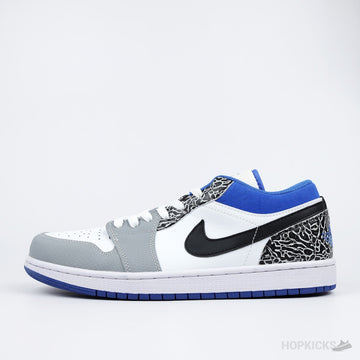 Air Jordan 1 Low Light Smoke Grey and Dark Marina Blue [Without box]