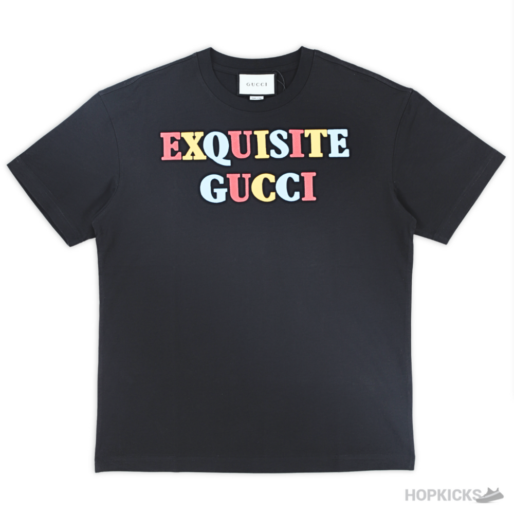 Gucci Exquisite Colored Logo Printed T-Shirt (Imported Premium Finish)