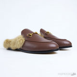 Gucci Princetown furr Loafers Bordeaux - Photo 13