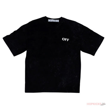 Off White Black Tee Back White Cross