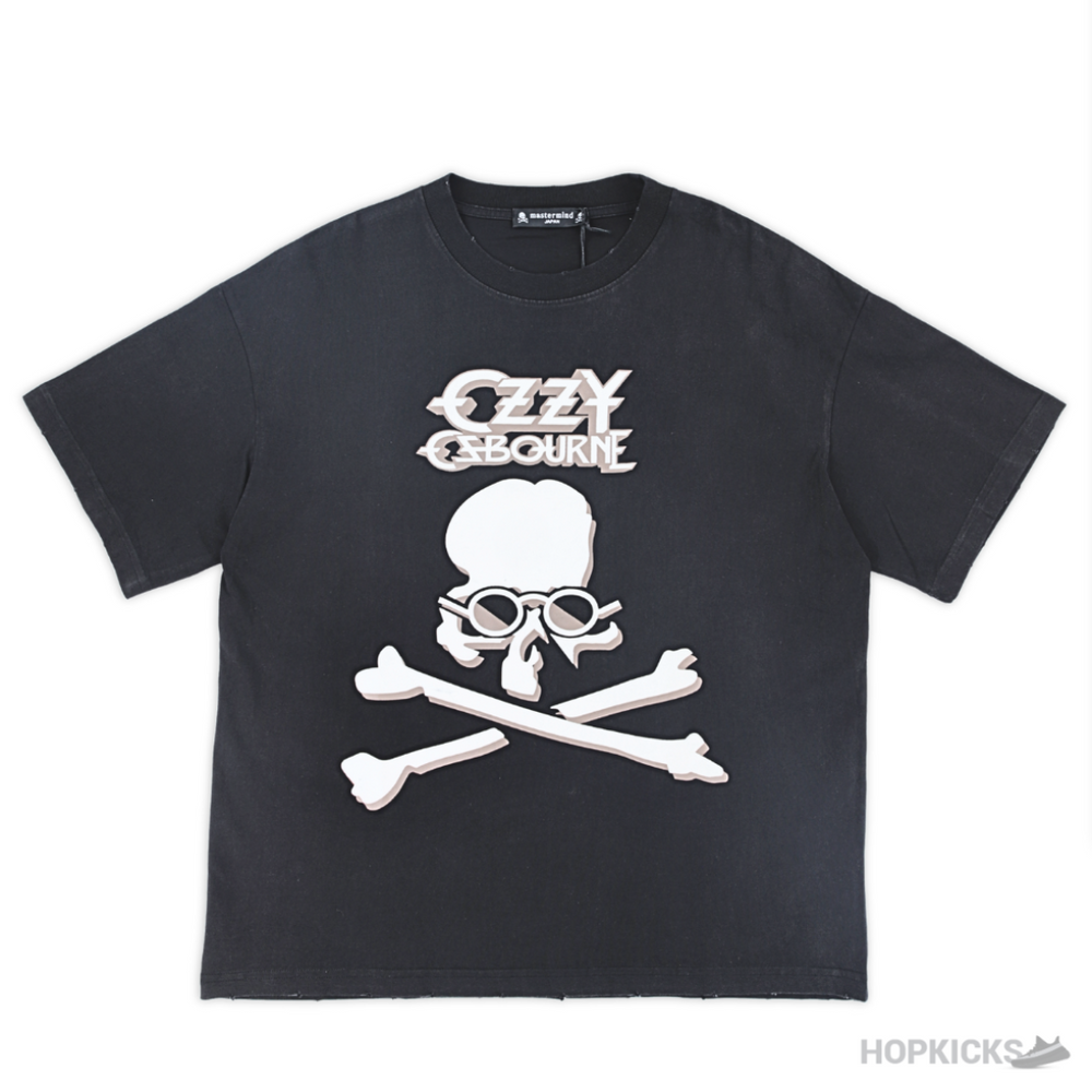 Mastermind Skull Printed Distressed Black T-Shirt (Imported Premium Finish)