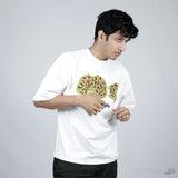 Palm Angels Leopard Bear Classic White T-Shirt - Photo 5