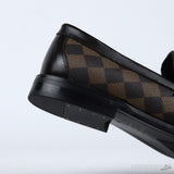 LV Moccasin Plain Leather Platinum Black Loafers (Dot Perfect) - Photo 13