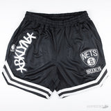 Brooklyn Nets White and Black Strip NBA Shorts | Original Product - Photo 1