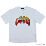 Gucci Dripping Logo Embroidered White T-Shirt (Imported Premium Finish) - Photo 1