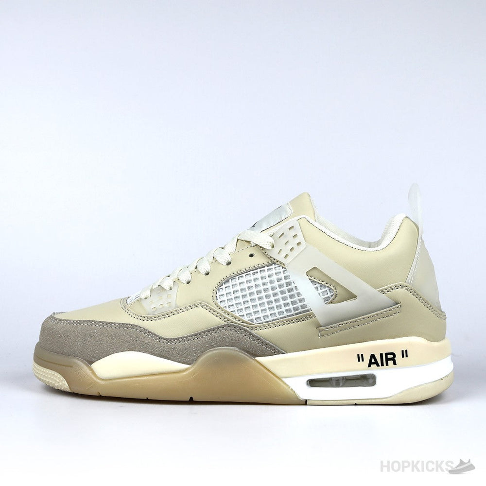 Off-White x Air Jordan 4 'Sail' (Premium Batch)