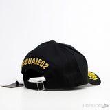 Dsquared2 Gold Icon Logo Black Cap - Photo 3