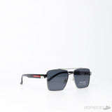 Prada Square Structure Top Bar Sunglasses Silver Frame - Photo 2
