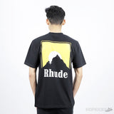 Rhude Sundry Mustard Logo Print T-Shirt - Photo 1