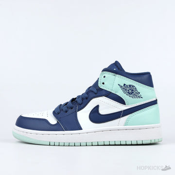 Air Jordan 1 Mid "White/Navy/Mint" [Without Box]