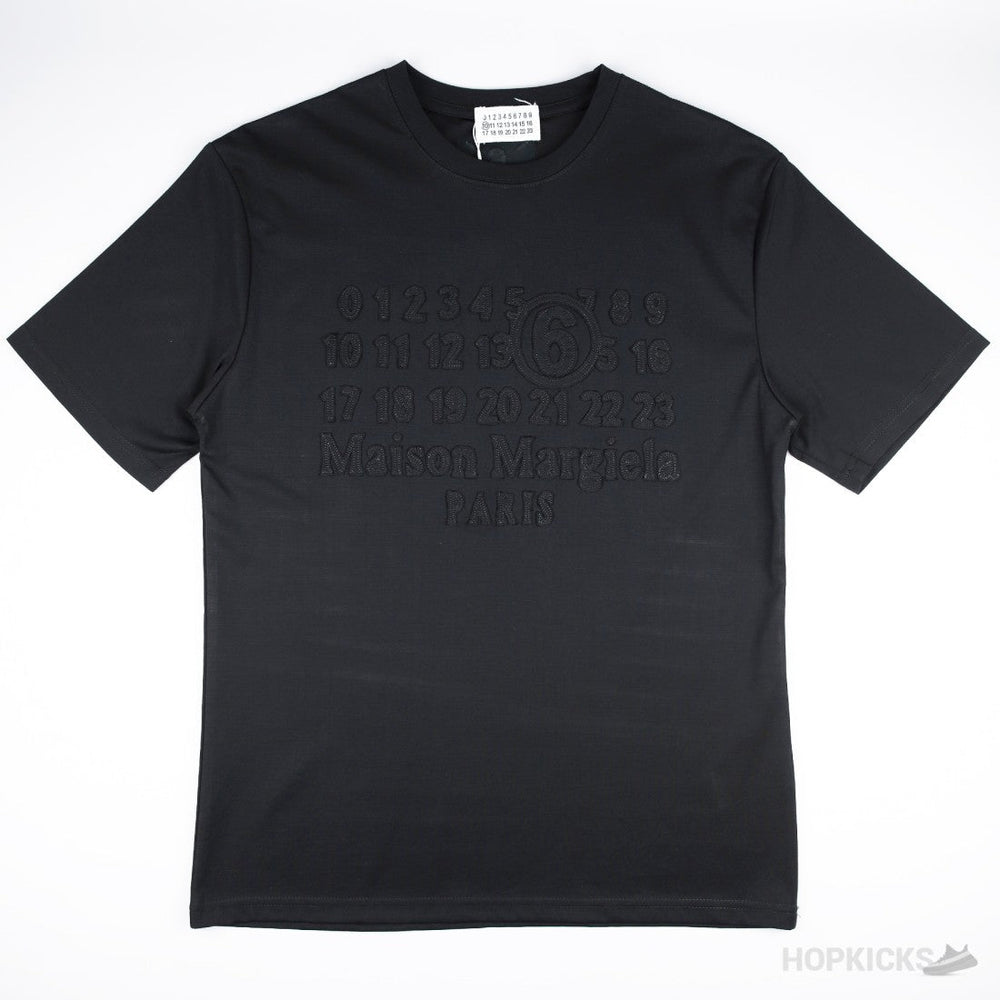 Maison Margiela embroidered logo Black T-shirt