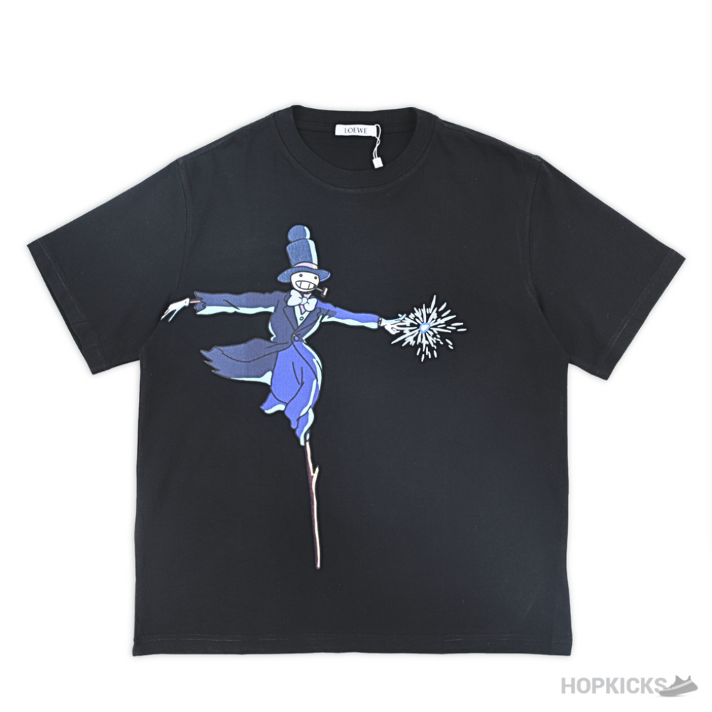 Loewe x Studio Ghibli Howl's Moving Castle Turnip Hud Black T-Shirt (Imported Premium Finish)