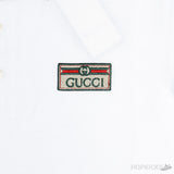 Gucci Web Collar White Polo Shirt - Photo 7