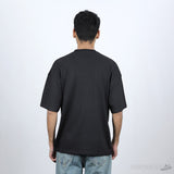 Palm Angels Black Cotton Sprayed Logo Printed Crew Neck T-Shirt (Economy Batch) - Photo 4