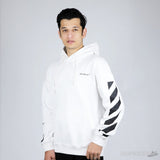 Off-White Diag-Stripe Cotton Hoodie - Photo 5
