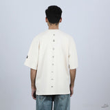 Moncler Beige Black Logo T-Shirt - Photo 7