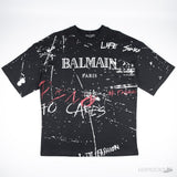 Balmain" No Is No" Printed T-Shirt - Photo 1