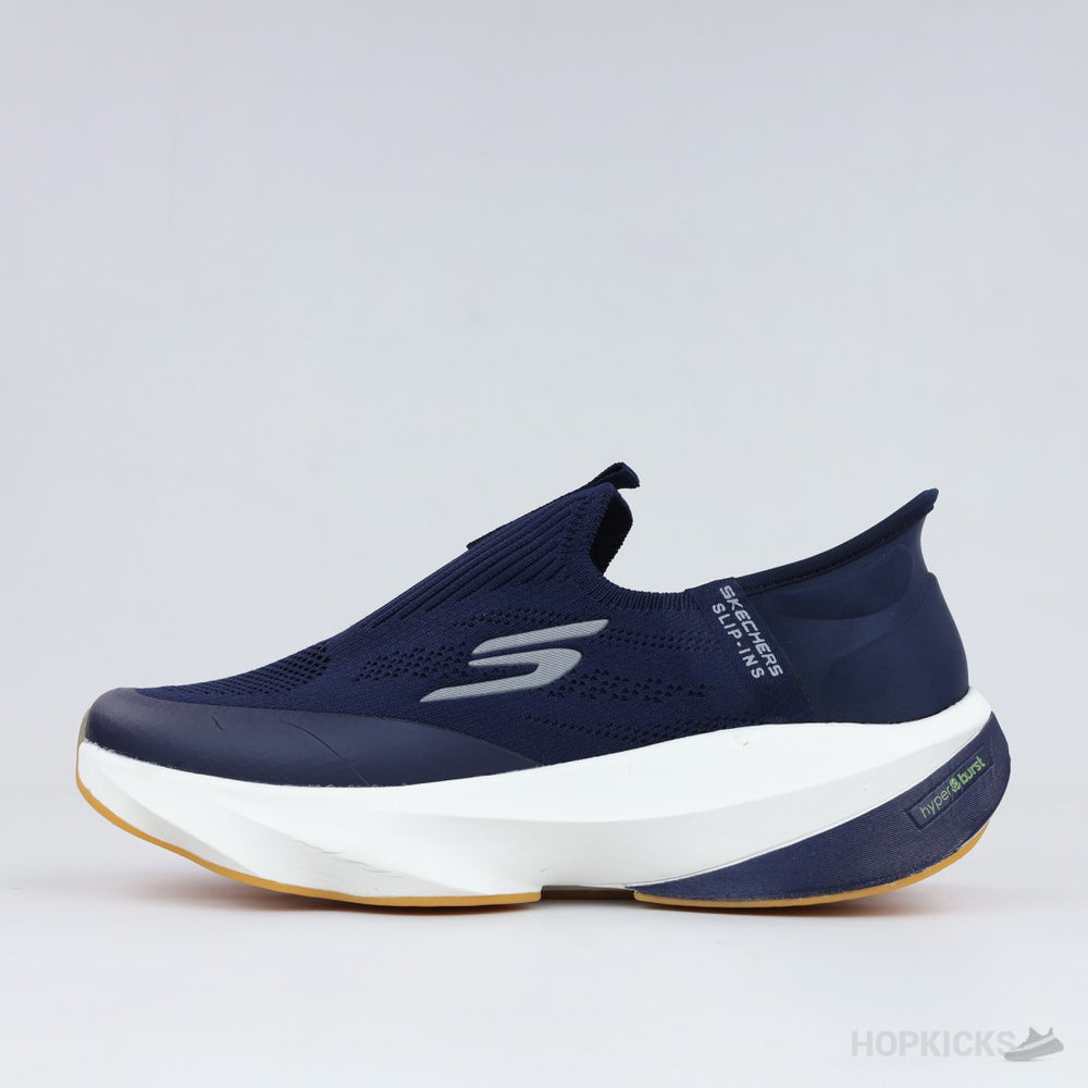 Skechers Hands Free Slip-ins: GO WALK Arch Fit 2.0 – Hyper Burst (Navy Blue/White)