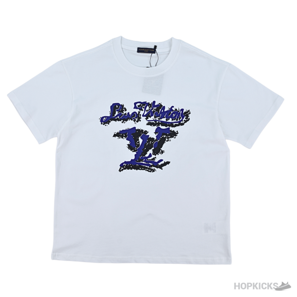 Louis Vuitton Printed White T-Shirt (Imported Premium Finish)
