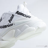 Bale*ciaga Allover Logo Triple S White Sneakers (Dot Perfect) - Photo 10