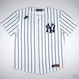 Men's New York Yankees Mariano Rivera Nike White Throwback Cooperstown Collection Limited Jersey - Photo 1