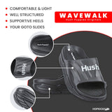 Hush Puppies Wave-walk Thunder Slides (Black) - Photo 1