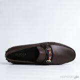 Gucci Brown Horse bit Web Driving Loafer - Photo 6